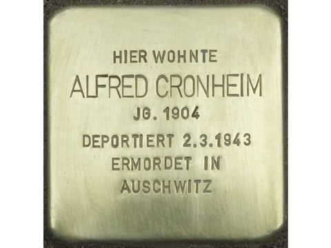 Bildvergrößerung: Stolperstein Alfred Cronheim