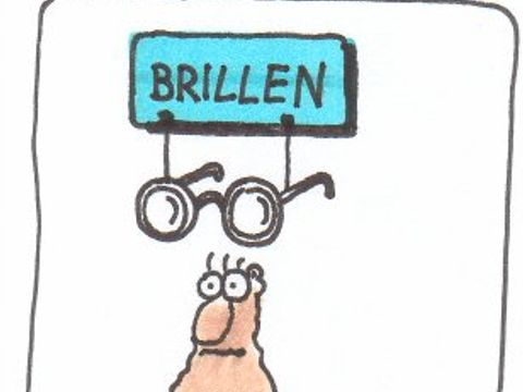 Cartoondarstellung der Branche Optiker von Eckehard Plum