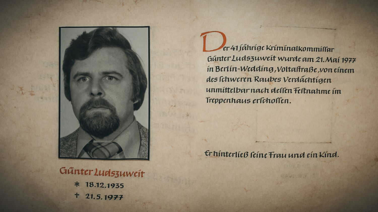 Bildvergrößerung: Verstorbener Polizeibeamter Günter Ludszuweit