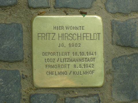 Stolperstein Fritz Hirschfeldt