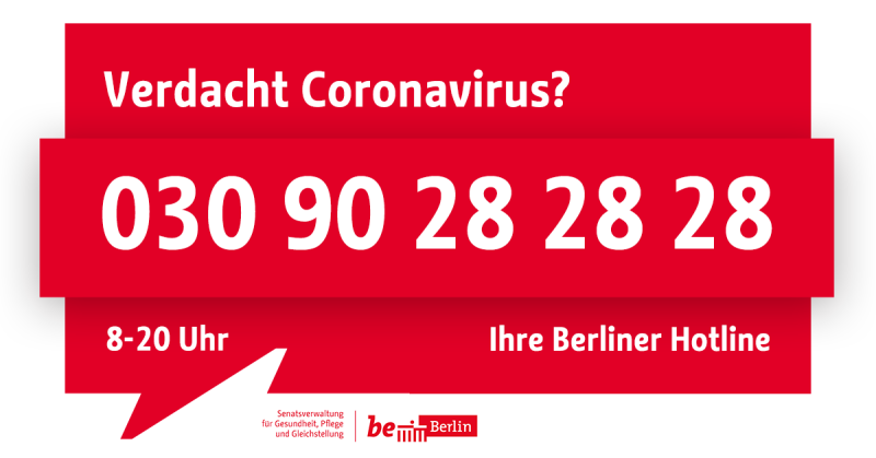 Infohotline für Coronavirus 03090282828
