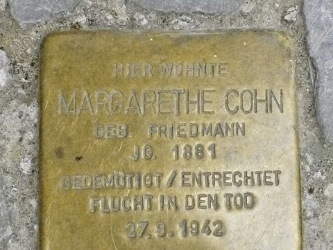 Stolperstein Margarethe Cohn