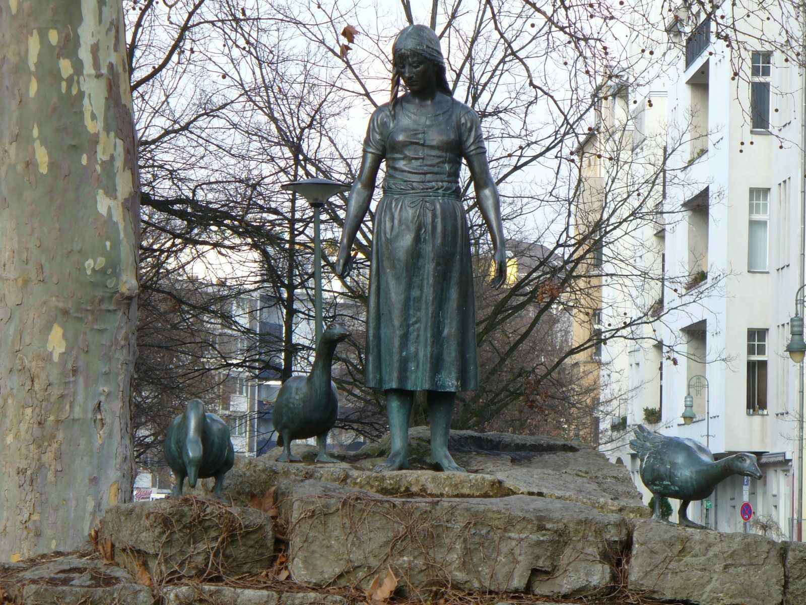 Die Bronzefiguren des Gänselieselbrunnens, 9.3.2007, Foto: KHMM