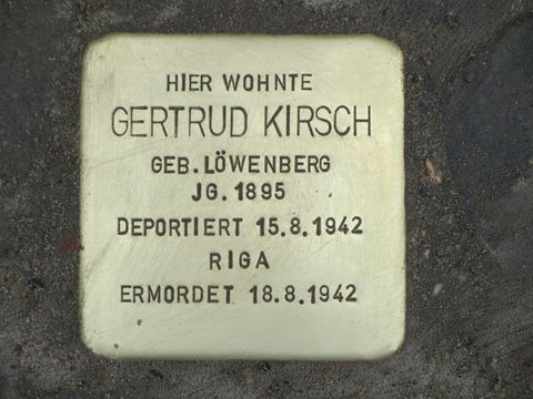 Stolperstein Gertrud Kirsch