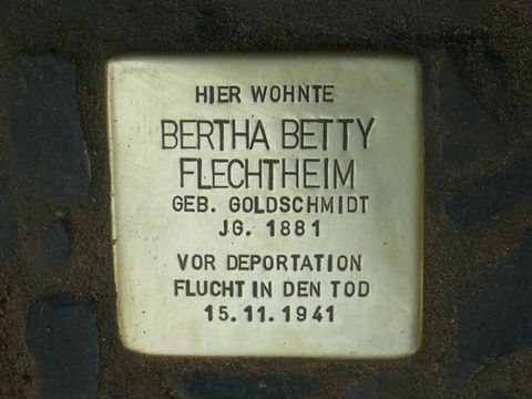 Stolperstein für Bertha Betty Flechtheim