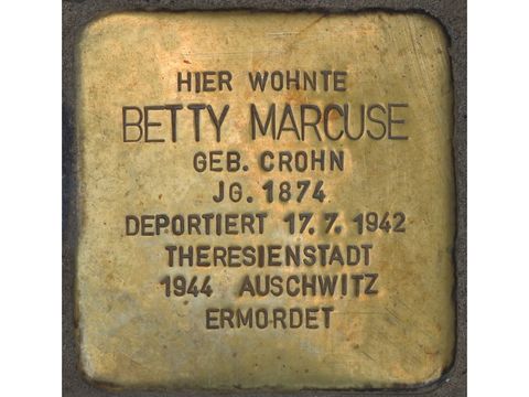 Stolperstein Betty Marcuse Clausewitzstraße 7