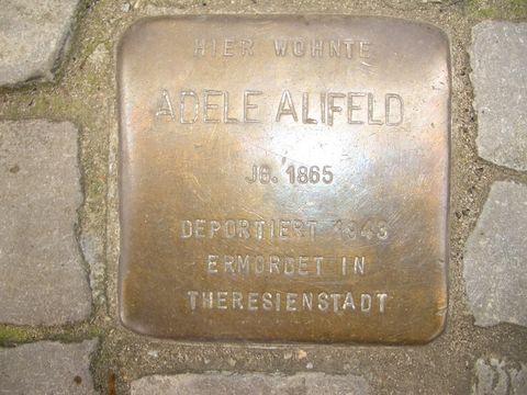 Stolperstein für Adele Alifeld, 27.07.2011