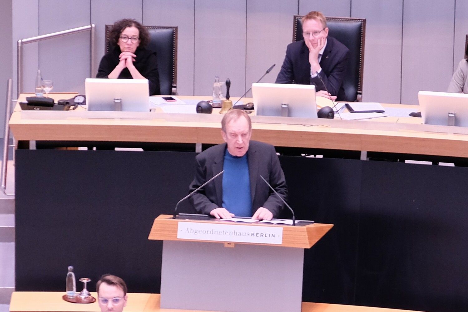 Tom Sello hält am, 9.2.23 seine letzte Rede im Berliner Abgeordnetenhaus