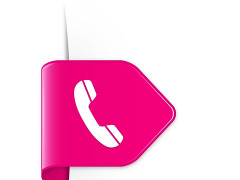 Icon Telefonhörer auf einem Pfeil