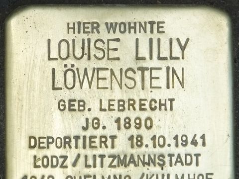 Stolperstein Louise Lilly Löwenstein, 2014