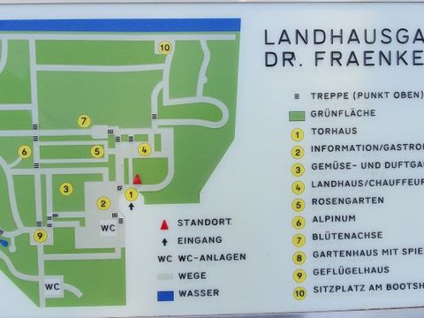 Bildvergrößerung: Übersichtstafel vom Landhausgarten Dr. Fraenkel