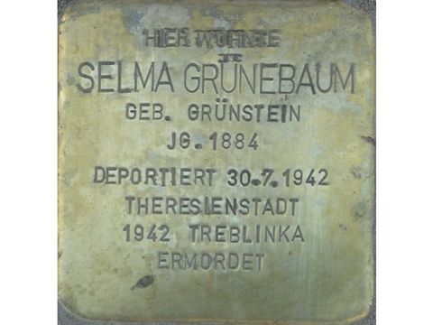 Bildvergrößerung: Stolperstein Selma Grünebaum