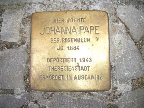 Stolperstein für Johanna Pape