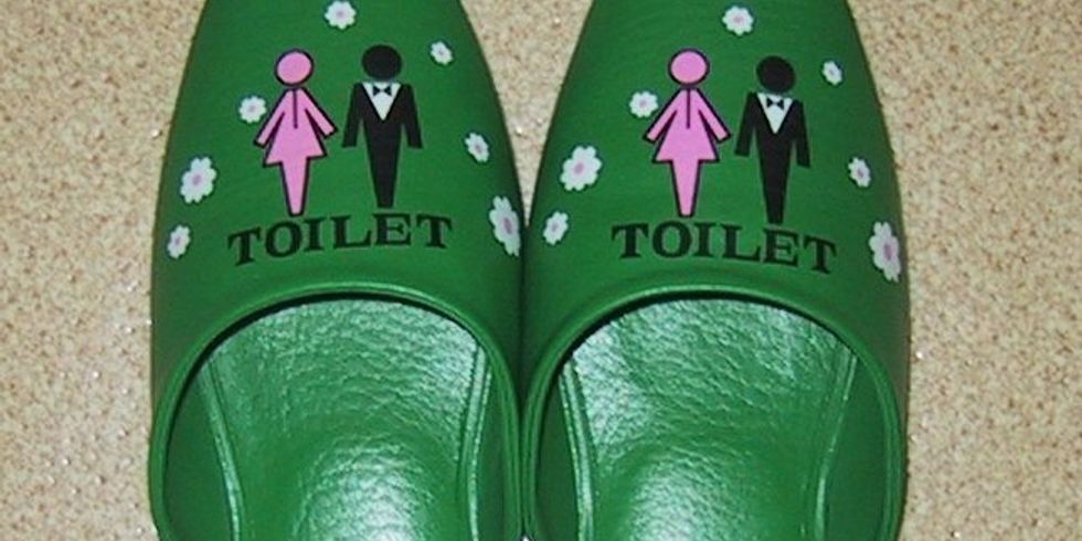 Japanische Toilettenslipper in Grün