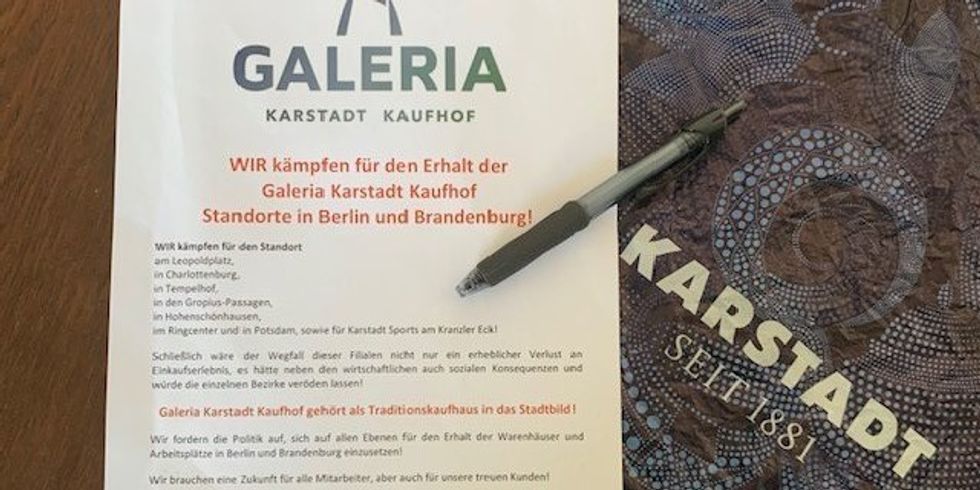 Bild der Petition für den Erhalt von Karstadt und Kaufhof