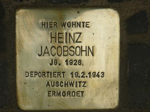 Stolperstein für Heinz Jacobsohn