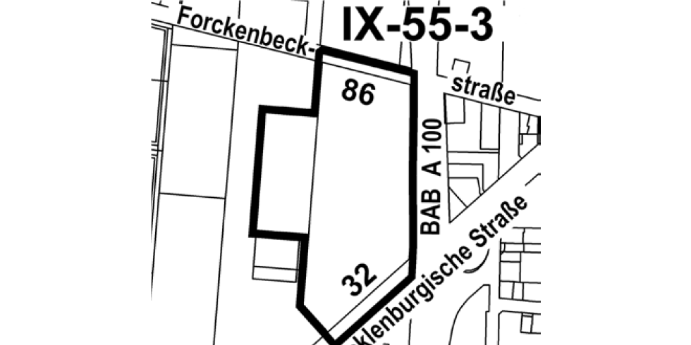 Bebauungsplan IX-55-3 - Forckenbeckstraße/Mecklenburgische Straße