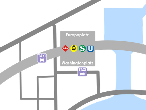 Karte der neuen Taxi-Bereiche am Hauptbahnhof
