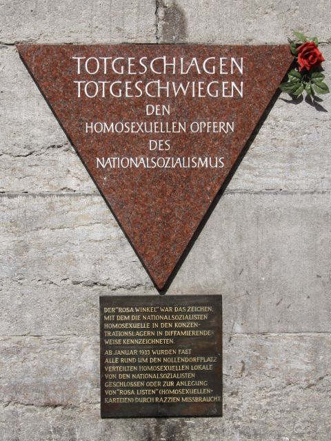 Bildvergrößerung: Gedenktafel für die verfolgten und ermordeten Homosexuellen zur Zeit des Nazi-Regimes