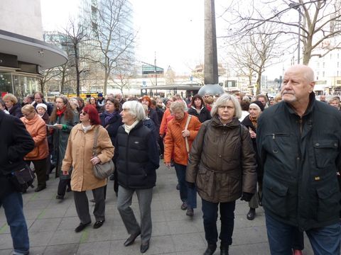 Auf dem Joachimstaler Platz, 12.3.2011, Foto: KHMM