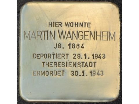 Bildvergrößerung: Stolperstein Martin Wangenheim