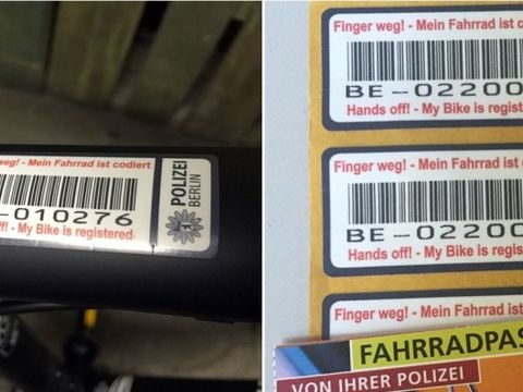 Aufkleber Fahrradkennzeichnung