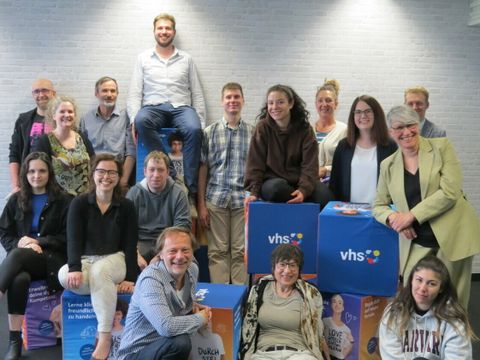 Team des Servicezentrums der Berliner Volkshochschulen Juni 2022