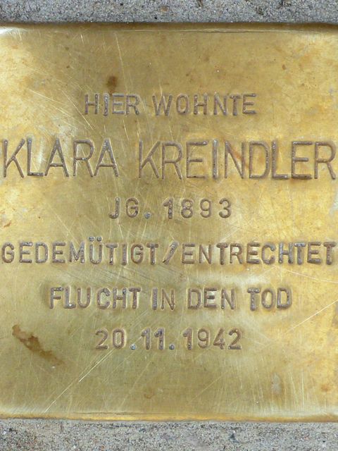 Stolperstein für Klara Kreindler