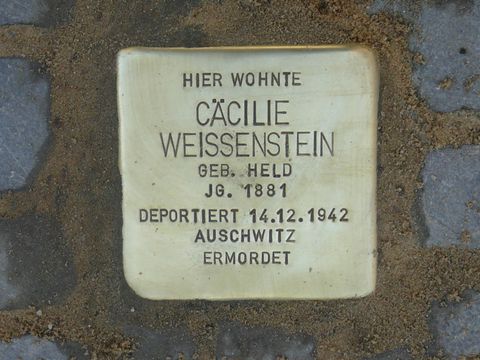 Stolperstein für Cäcilie Weissenstein
