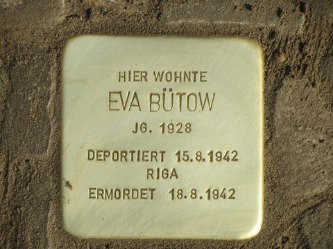 Stolperstein Eva Bütow