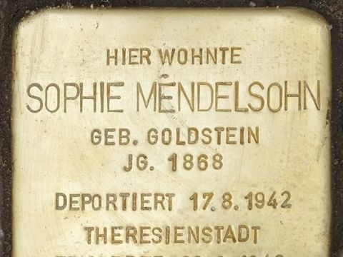 Stolperstein Sophie Mendelsohn, 2014