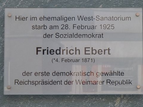 Gedenktafel für Friedrich Ebert, 9.3.2011, Foto: KHMM