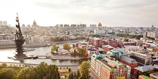 Moskau: Luftaufnahme der Innenstadt