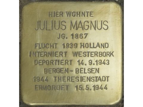 Bildvergrößerung: Stolperstein Julius Magnus