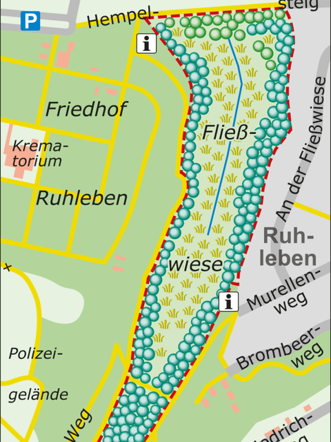 Bildvergrößerung: Karte des NSG Fließwiese Ruhleben
