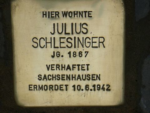 Stolperstein für Julius Schlesinger