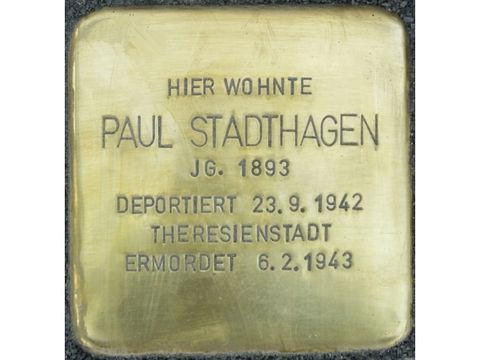 Bildvergrößerung: Stolperstein Paul Stadthagen