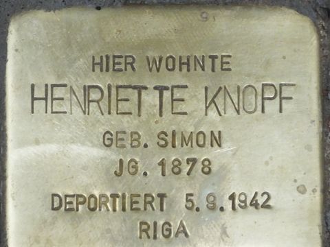 Stolperstein Henriette Knopf, 2013