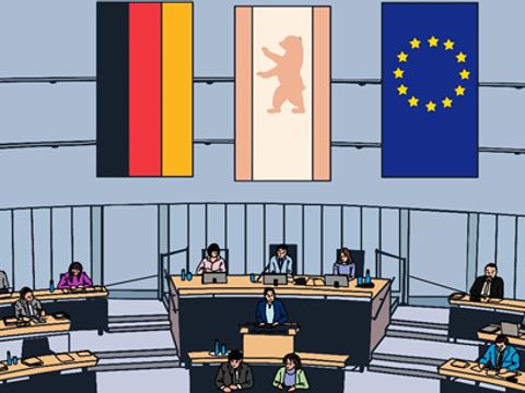 Zeichnung: Parlament von Berlin