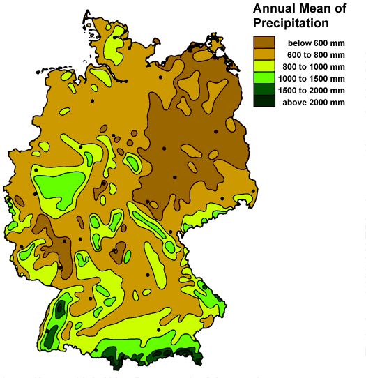 Fig. 1: Precipitation in Germany 