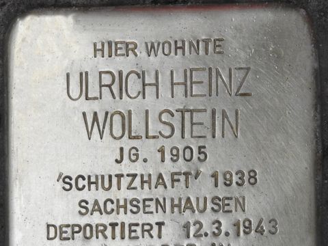 Bildvergrößerung: Stolperstein Meinekestr. 22, Ulrich Heinz Wollstein