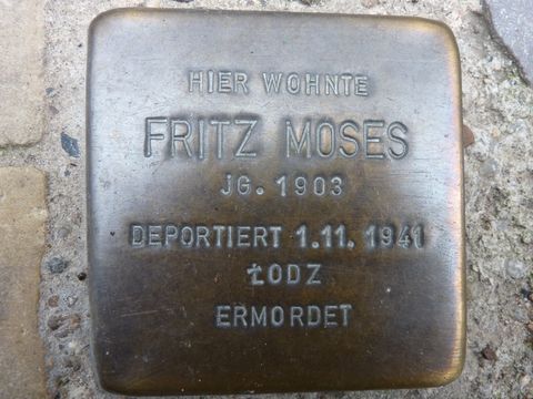 Stolperstein für Fritz Moses, 17.8.2010