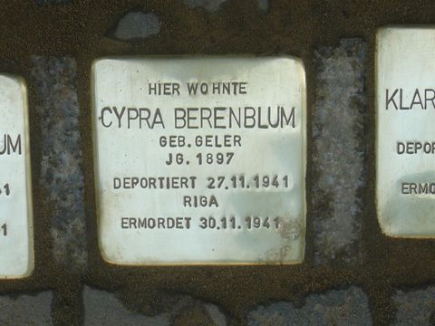 Stolperstein für Cypra Berenblum