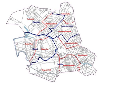 Karte Stadtteile/Bezirksregionen
