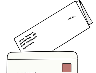 Grafik geöffneter Briefumschlag und ein Brief 