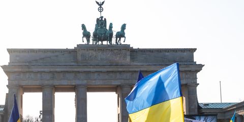Demo gegen den Ukraine-Krieg vor dem Brandenburger Tor