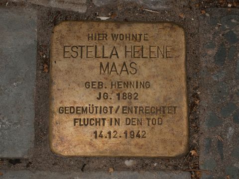 Stolperstein Estella Helene Maas, 03.10.2012