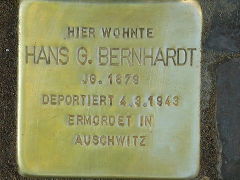 Stolperstein für Hans G. Bernhardt, 24.10.2008