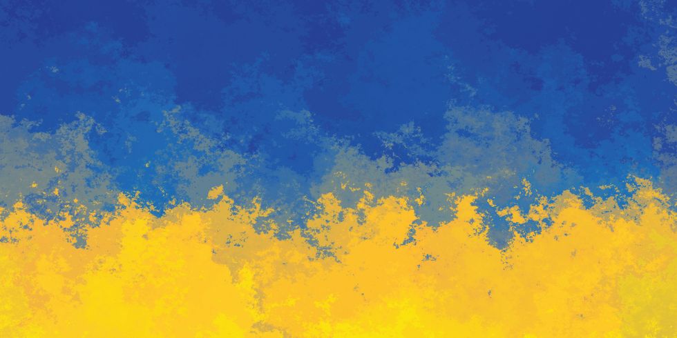 Die Farben der ukrainischen Flagge