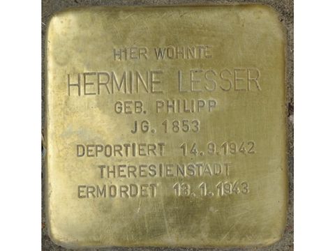 Stolperstein Marburgerstr. 05, Hermine Lesser